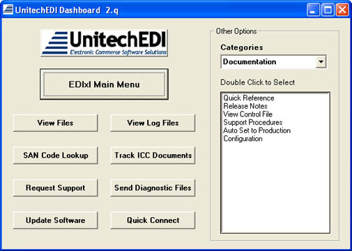 EDI/XL dashboard